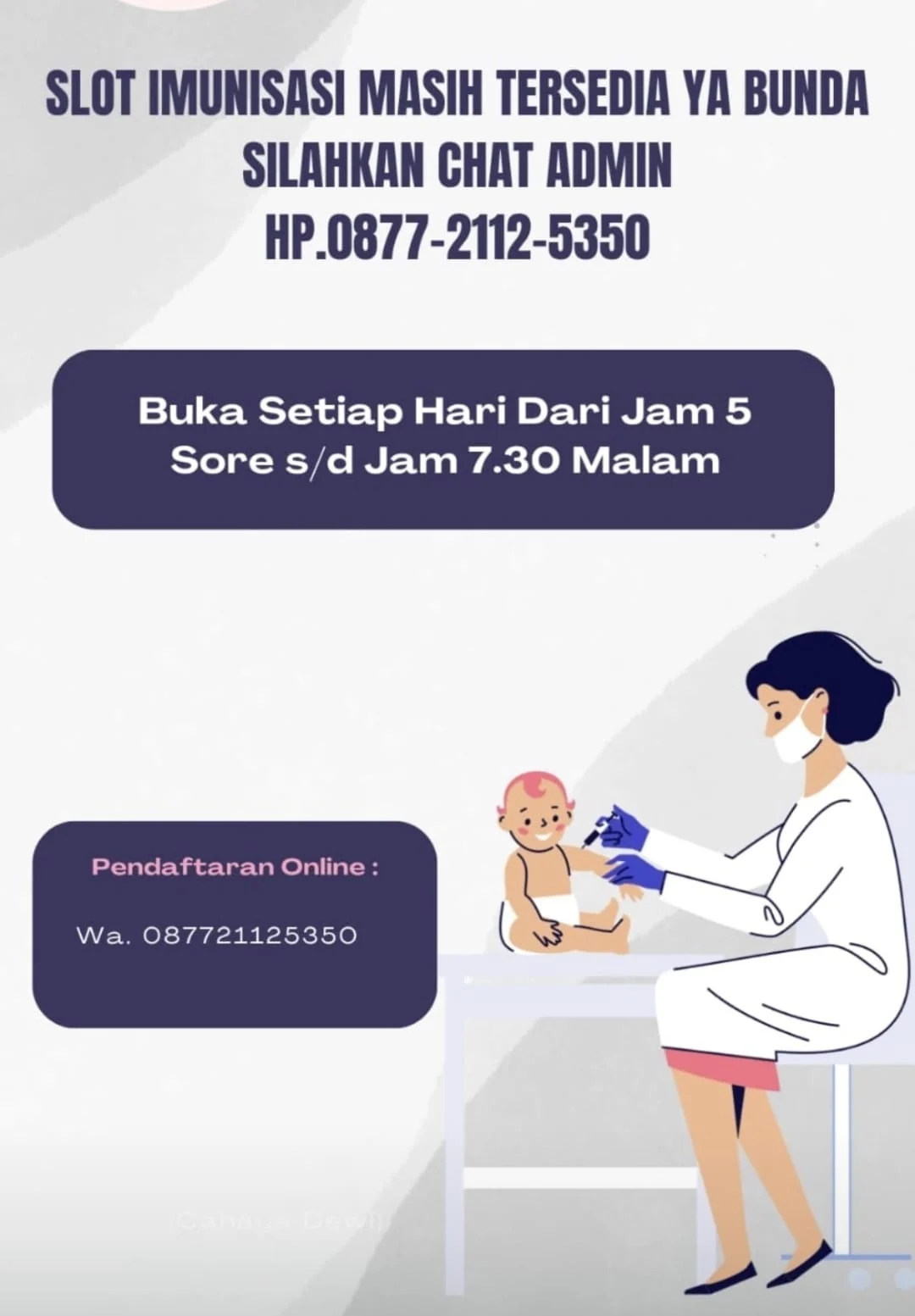 Informasi layanan imunisasi Bunda Medicare