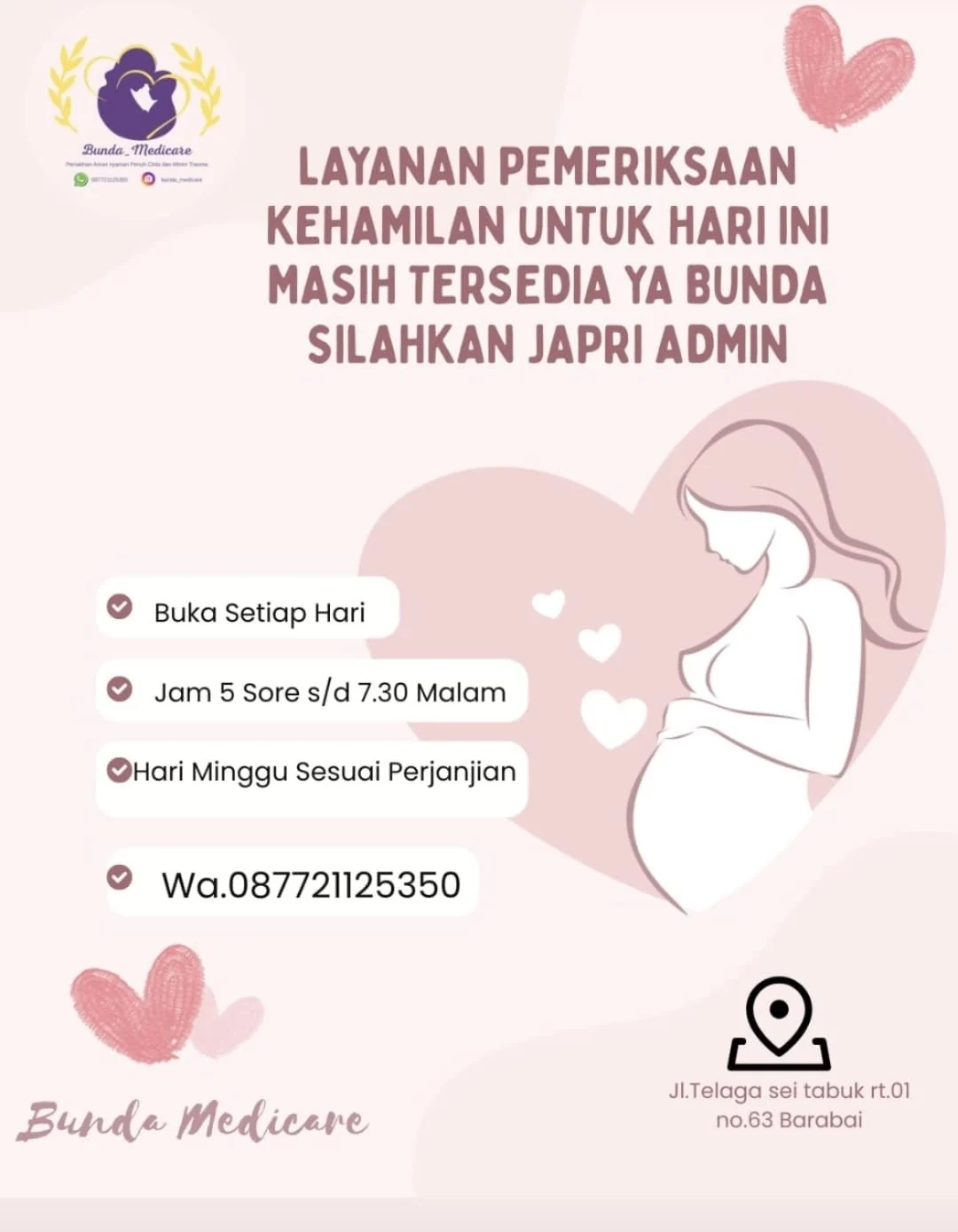Informasi pemeriksaan kehamilan Bunda Medicare